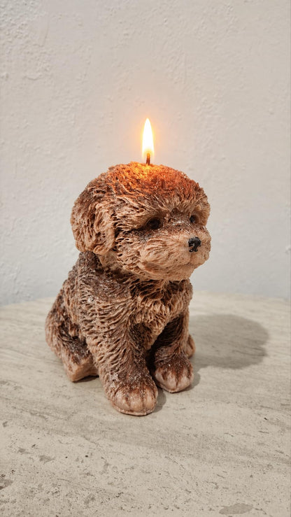 Cute Puppy Soy Candle, Handmade Dog Candle, Decorative Home Fragrance Gift for Dog Lovers