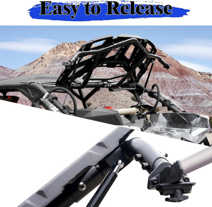 HAKA TOUGH Pivoting Rack Kit for Can Am Maverick X3 Accessories 2017-2024, Spare Tire Cargo Luggage Rack for Can Am Maverick X3 Accessories,Replace OEM # 715002881