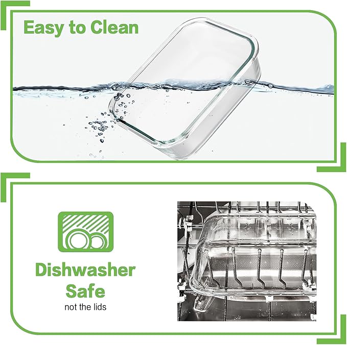 10 Pack Borosilicate Glass Meal Prep Containers