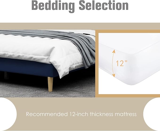 AGARTT Upholstered Platform Bed Frame Twin Size