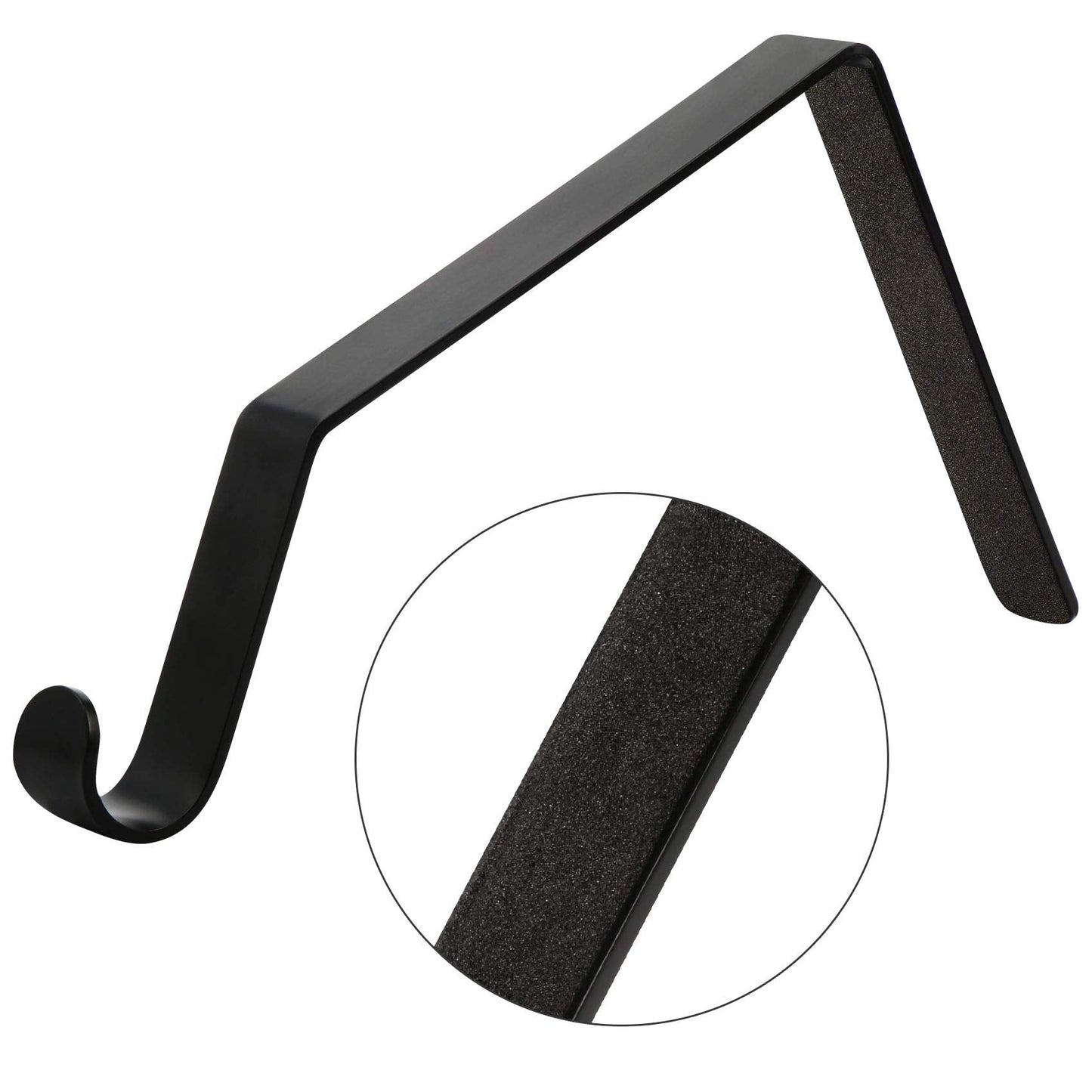Sunshane Christmas Stocking Holders Metal Mantel Stocking Hanger Hooks Fireplace Hang Grips for Christmas Party Decorations (Black, 5)