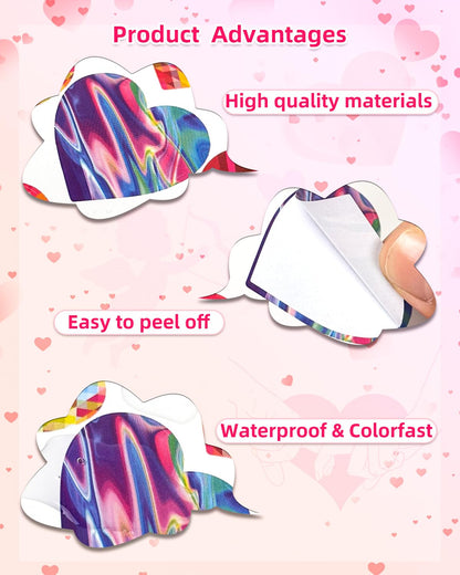 Ozepao 32 Sheets Heart Stickers, 384 Pcs Valentines Day Stickers for Kids, Holiday Sticker for Envelopes, Cards or Gifts Bags Decor (48 Designs 8 Each)