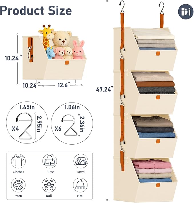 DIMJ Hanging Closet Organizer