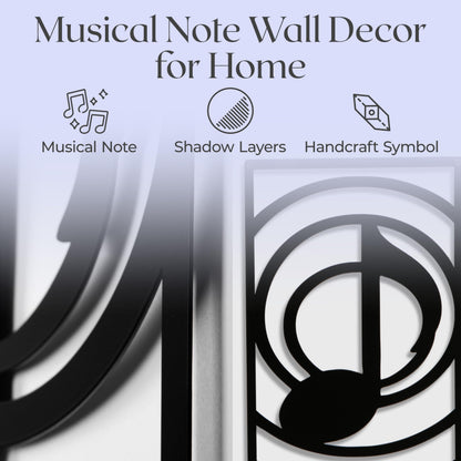 GALLERY GRACE Metal Wall Art Decor – 11" x 16" Set of 4 Single Line Abstract Wall Art for Living Room, Office, or Studio – Modern Minimalist Black Wall Decor with Music Note and Symbol Panels