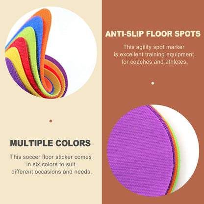 QivaZira 30 Pack Poly Spots Markers 4 Inch Non Slip Rubber Floor Dots for Classroom Gym Agility Training Carpet Spot Markers for Kids Students Sitting Teaching Aids Sports Equipment