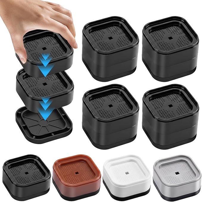 Furniture Risers Adjustable Bed Risers Heavy Duty Lifts Height 1", Square