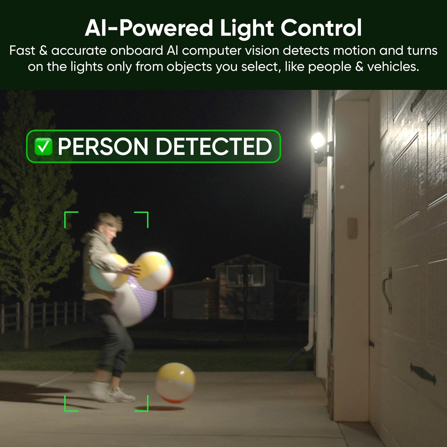 WYZE Floodlight Camera Pro, PCMag Editors' Choice 3000-Lumen LEDs, 2.5K HD Outdoor Security Camera, 180° Wide View, Motion Detection, Color Night Vision, Works with Alexa & Google-White