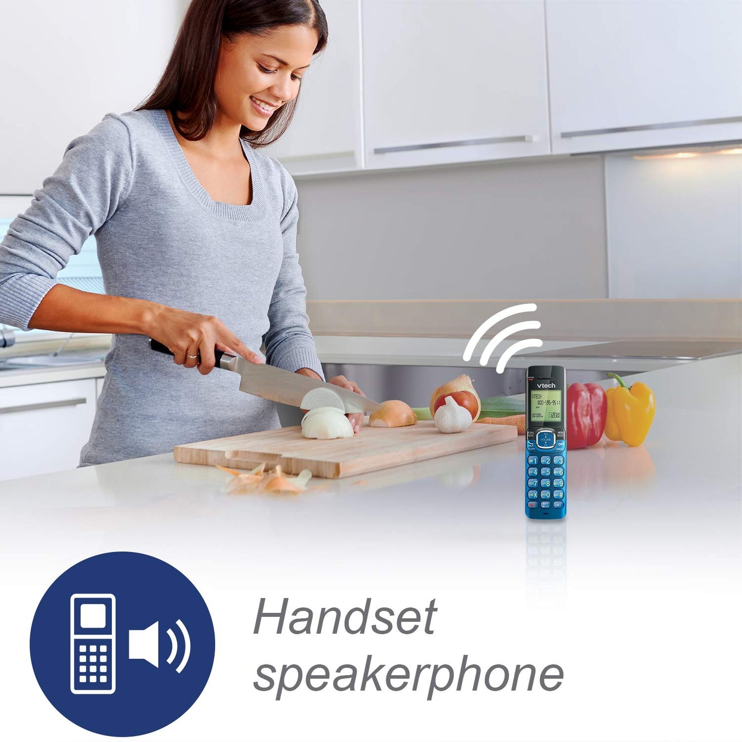 VTech CS6719-2 2-Handset Cordless Phone with Caller ID/Call Waiting, Handset Intercom & Backlit Display/Keypad, Silver