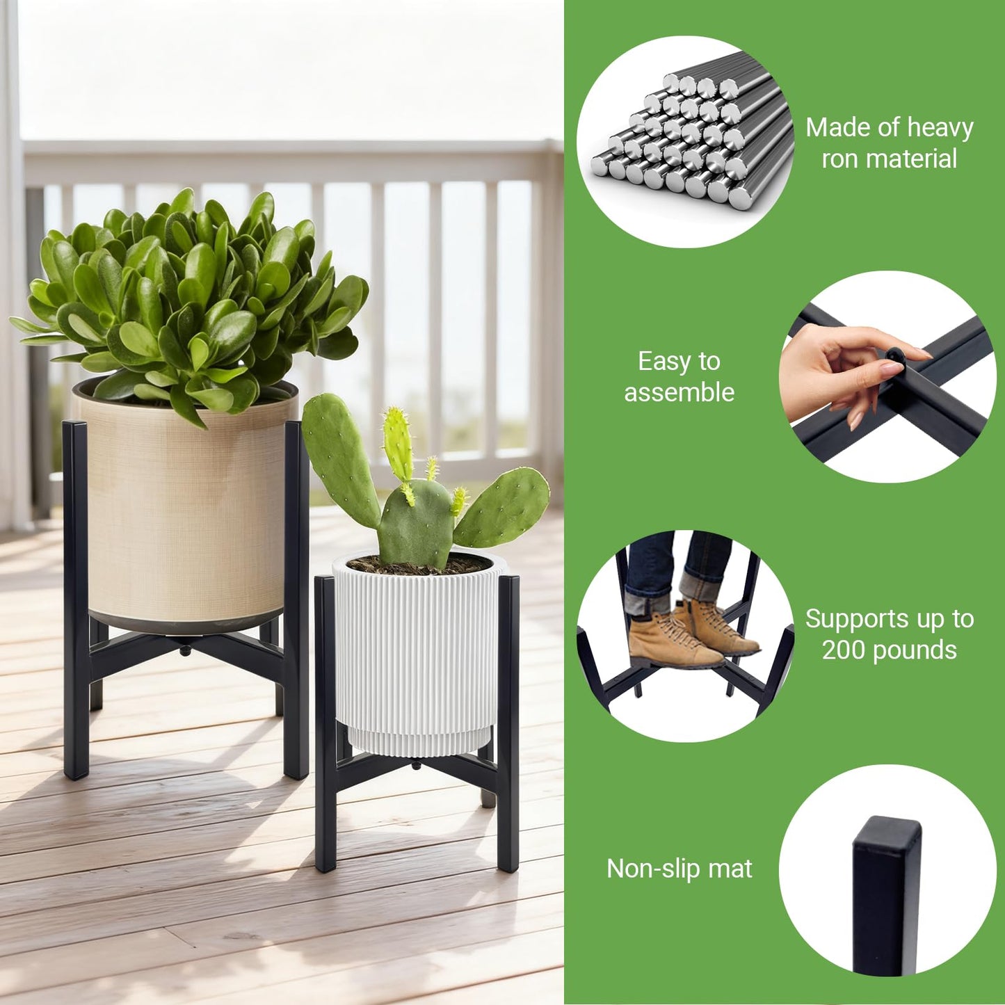 XYCCRX 4PC,Plant Stand Indoor,Plant Shelf,Plant Stand Outdoor,Suitable For Gardens ,Courtyards,Homes,Offices,Cafes,and Plant Racks