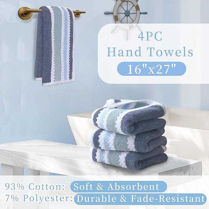 Waffle Hand Towels, Striped Hand Towel, Durable Towel
