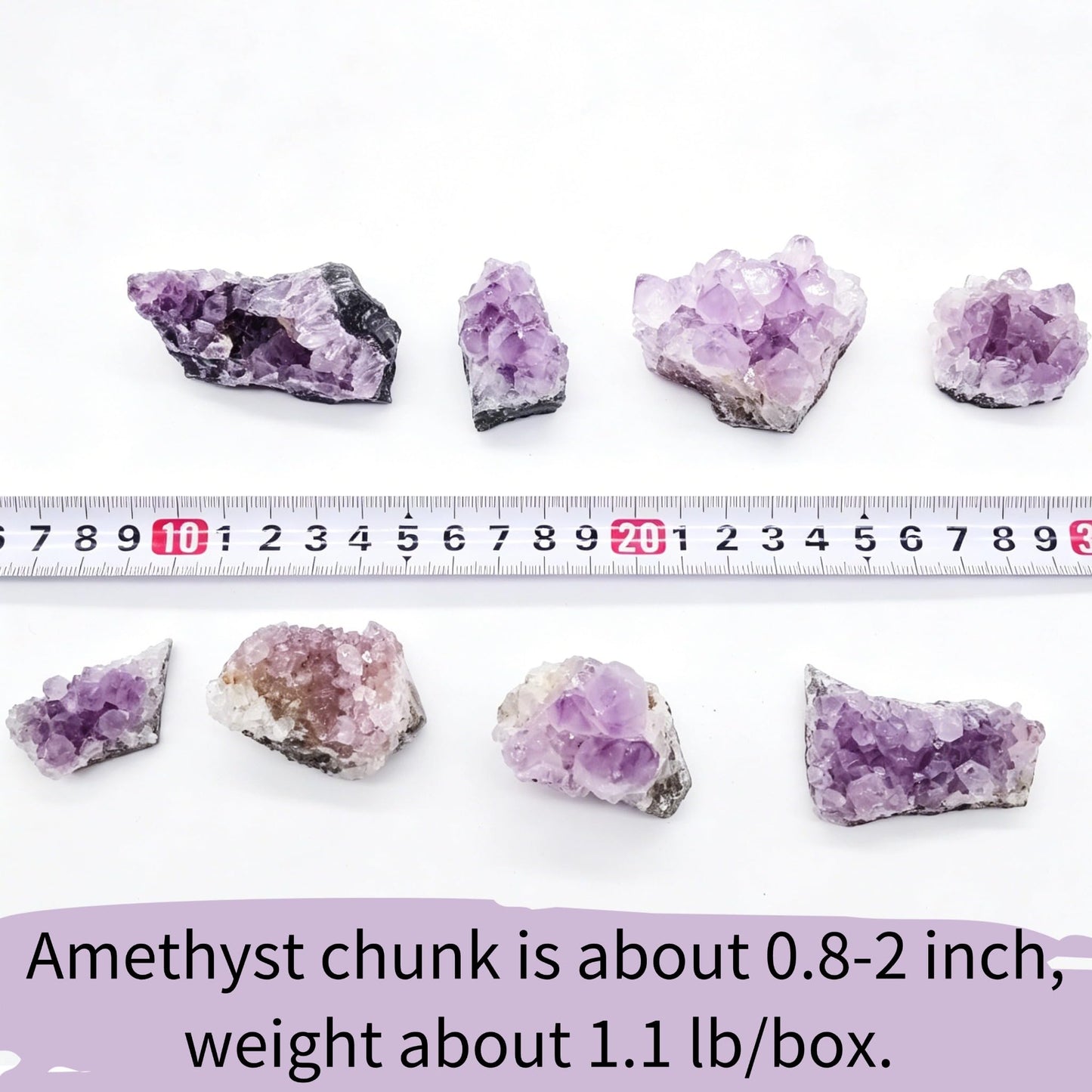 XMHOME Raw Amethyst Clusters Bulk Natural Amethyst Geode 1.1Lbs Gemstones and Crystals Stone Specimen for Tumbling Witchcraft