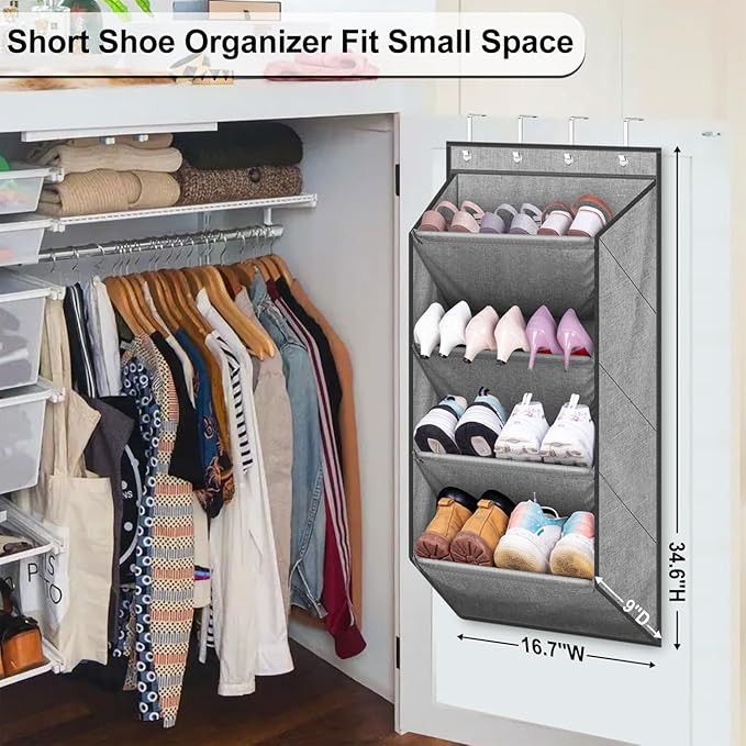 SLEEPING LAMB Over the Door Shoe Organizer