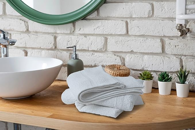 Basic Hand Towels 16x26 Inches – Bulk Pack of 24 – White Color – Soft and