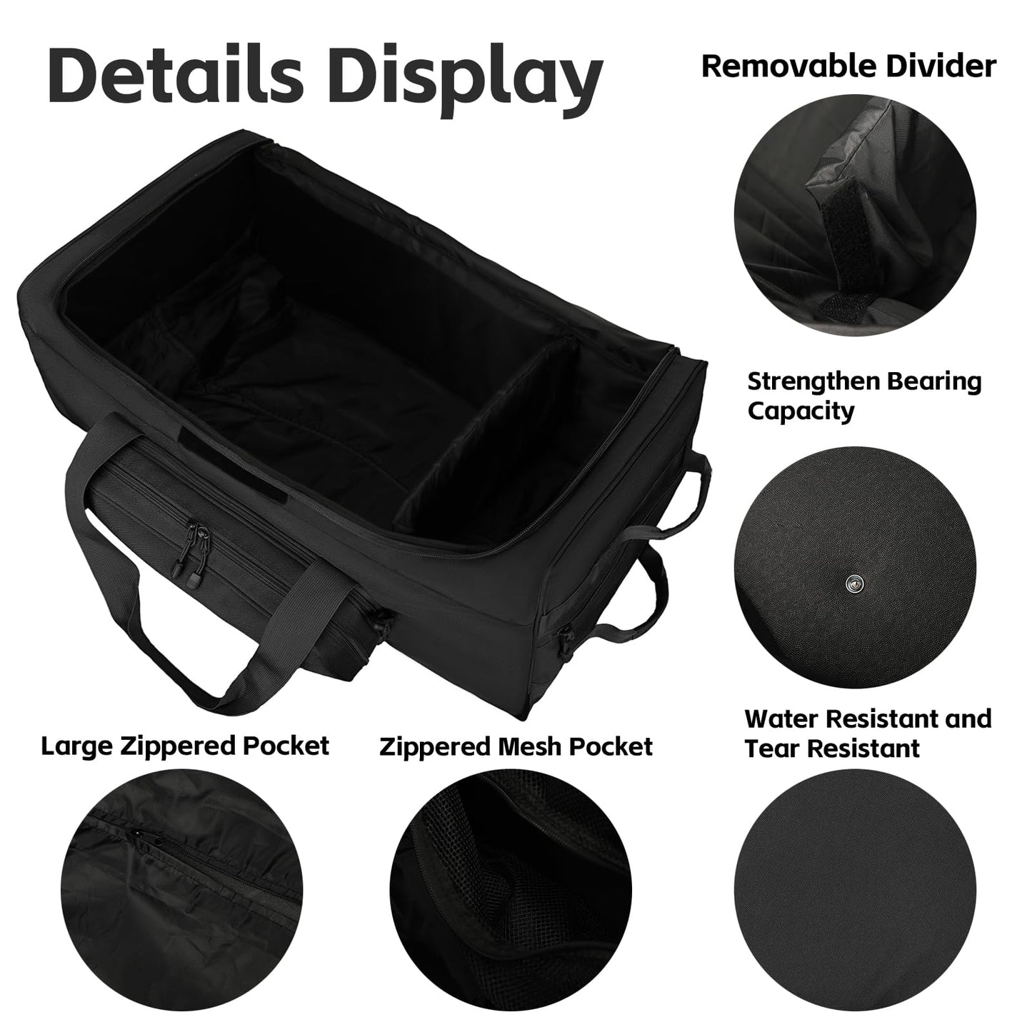 120L 3-Wheel Rolling Duffle Bag - Heavy Duty Military Deployment Bag, Durable Wheeled Duffle Luggage for Travel, Camping & Outdoor Adventures