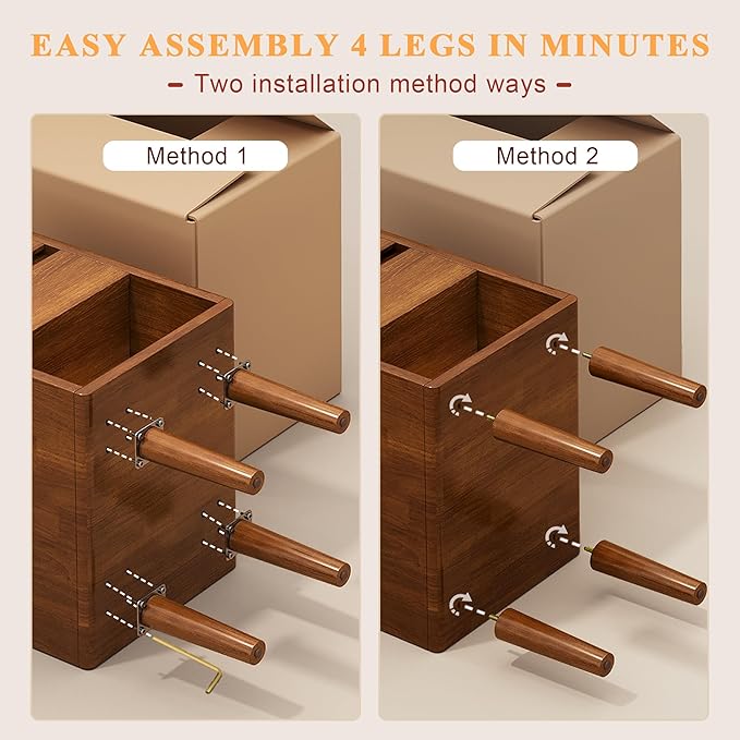 Narrow Nightstand 2 Drawers