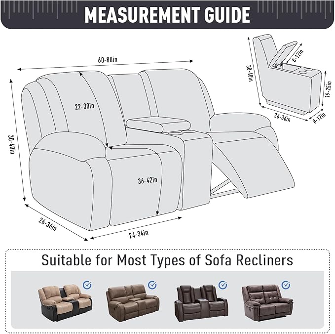 TAOCOCO Loveseat Recliner Cover