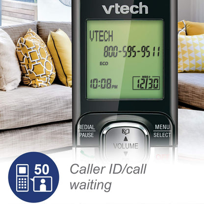 VTech CS6719-2 2-Handset Cordless Phone with Caller ID/Call Waiting, Handset Intercom & Backlit Display/Keypad, Silver