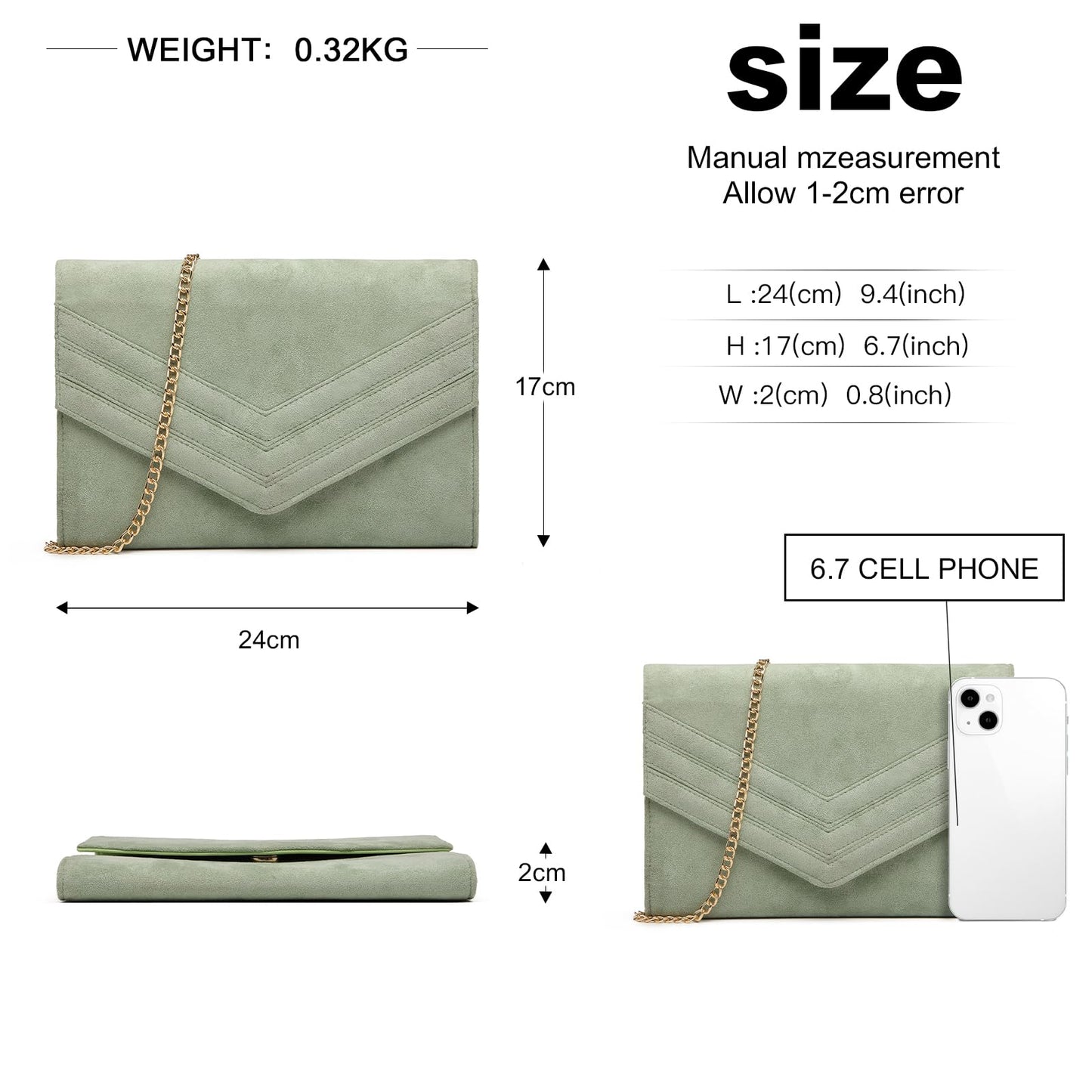 Miss Lulu Women's Clutches Evening Bag Handbags for Women Ladies Bags for Wedding Party Prom