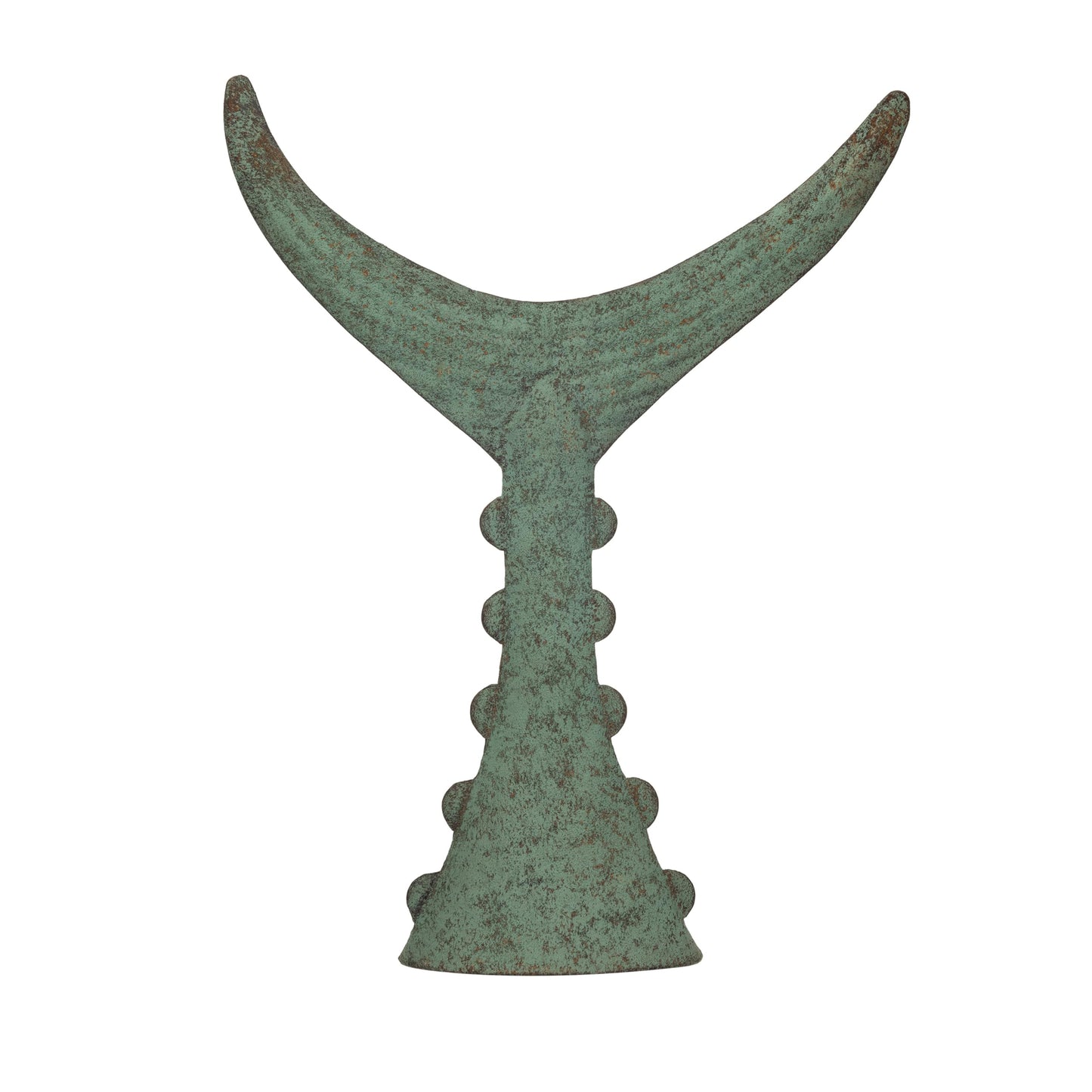 Creative Co-Op Distressed Metal Tuna Tail Accent Decor, Aqua