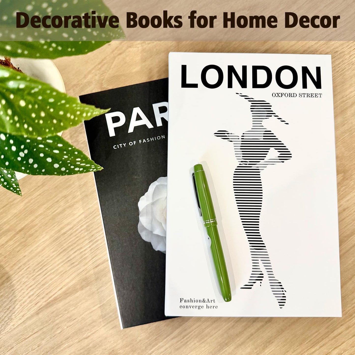 Decorative Books for Home Coffee Table Decor with Stylish Bookshelf and Office Living Room Black and White Fake Books for Decoration Faux Stack Book (Set of 3)