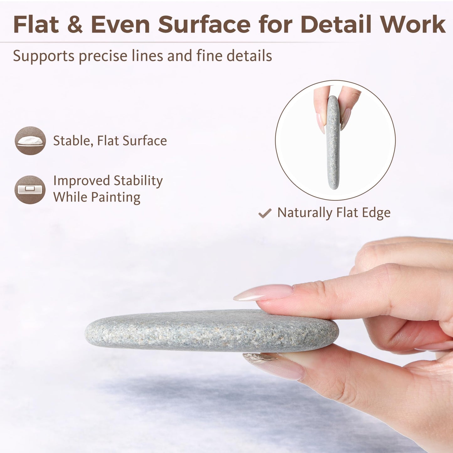 ROCART 12 PCS Large 3.30-4.10" Smooth Natural River Rocks for Painting, Flat Painting Rocks & Craft Stones for Arts, DIY Projects & Creative Studios