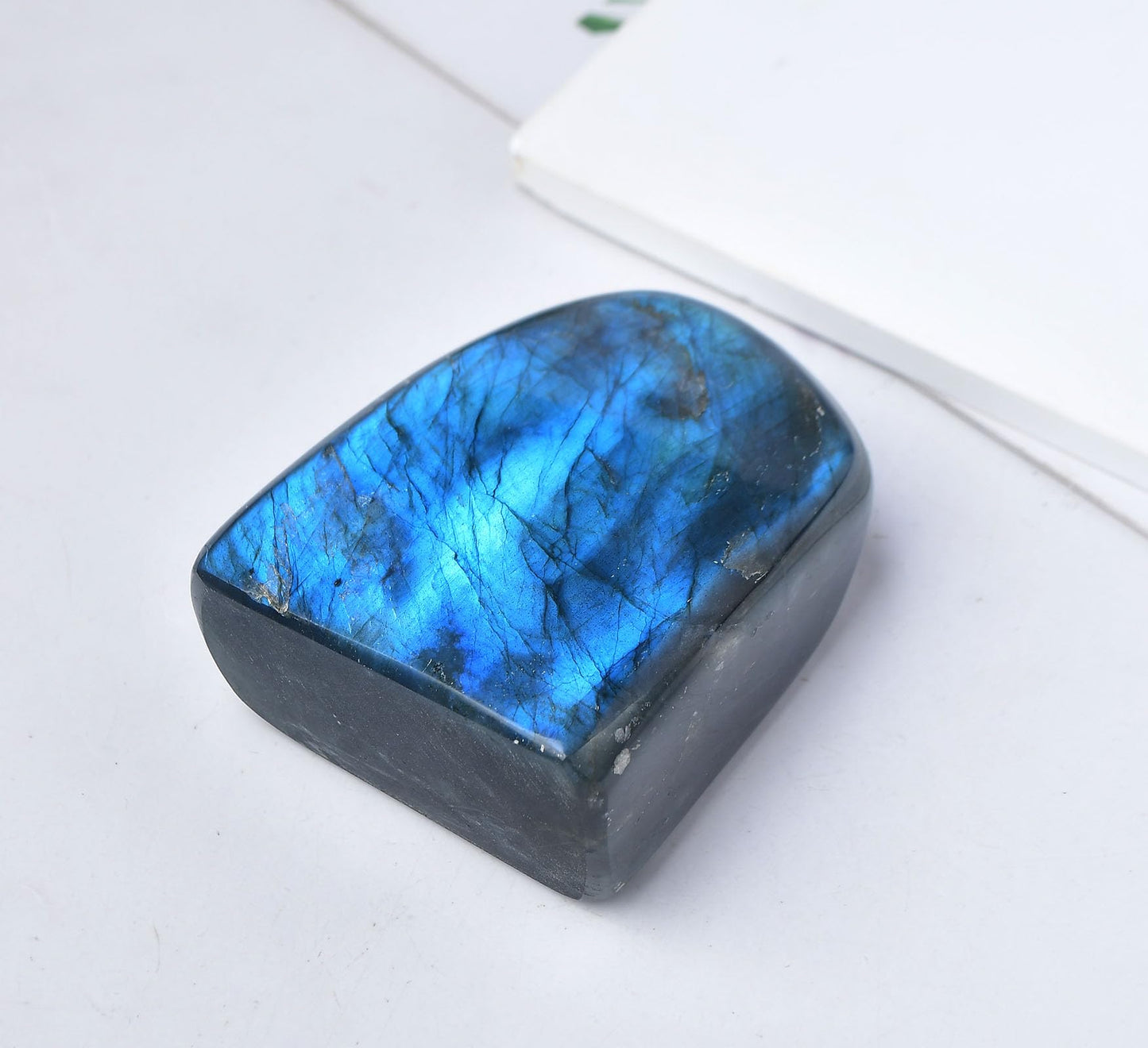 FZBHRO Large Labradorite Rock Polished Slab Block Healing Crystal Stone for Meditation Gift Home Decor 2.2-2.6 Pound