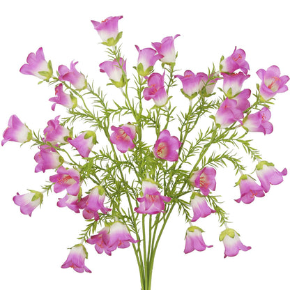 RSSGID 6Pcs Artificial Flowers Lily of the Valley 26.8 Inch Long Stem Fuchsia Faux Bell Flowers Realistic Campanula Spring Summer for Tall Vase Home Decor Wedding Centerpiece Garden Party Balcony