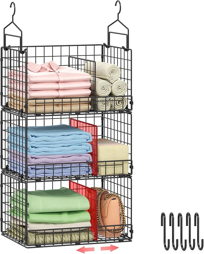 Sonyabecca 3-Tier Extra Large Closet Hanging Organizer