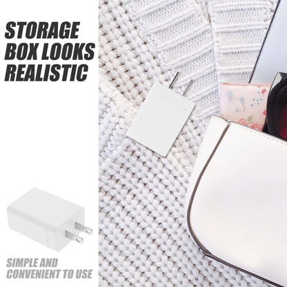 Homoyoyo Fake Plug Storage Secret Stash Compartments Charger Pill Box Hidden Storage Case Disguised Adapter Money Jewelry Safe Container for Store Money, Valuables, Jewelry, Pills, Coin