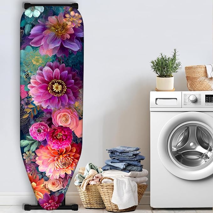 Nuxovilar Colorful Floral Pattern Ironing Board Cover, 15×54 inch, Fits Most