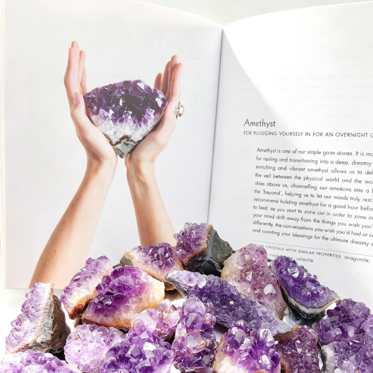 XMHOME Raw Amethyst Clusters Bulk Natural Amethyst Geode 1.1Lbs Gemstones and Crystals Stone Specimen for Tumbling Witchcraft
