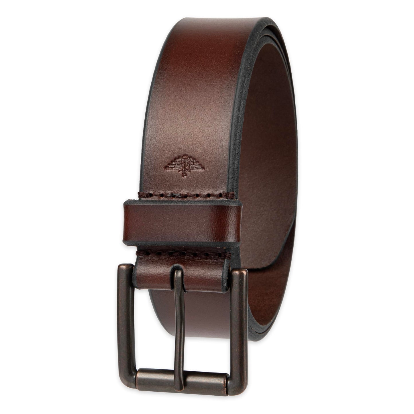 Dockers Men's Casual Leather Belt - 100% Soft Top Grain Genuine Leather Strap with Classic Prong Buckle ,Brown,40