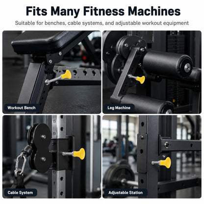 COHEALI Spring Loaded Pull Handle for Gym Equipment Adjustment, Exercise Machine Selector Latch Replacement with Round Knob, Fitness Locking Hardware M20 Φ11.5 L153mm