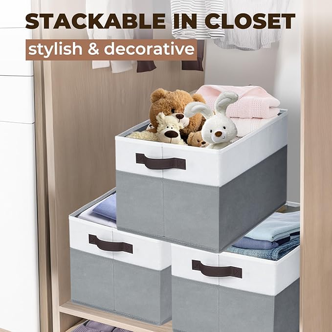 Criusia 6 Pack Clothes Bins for Organization