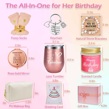 Birthday Gifts for Women, Birthday Gift Box Set for Woman Best Friends Female Sister Mom Daughter Wife Her Girlfriend Coworker Bestie, Unique Gifts for Women