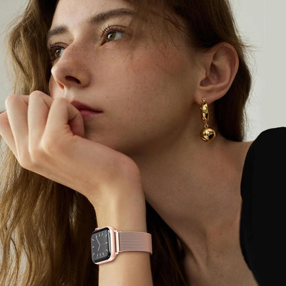 MRAIN-H Band Compatible with Apple Watch Straps 46mm 38mm 40mm 41mm 42mm 44mm 45mm 49mm for Women Men, Magnetic Adjustable Metal Bands for iWatch Strap Series 11 10 9 8 7 6 5 4 3 Ultra SE 3 2 1
