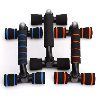 Readaeer Push Up Bars Gym Exercise Equipment Fitness 1 Pair Pushup Handles with Cushioned Foam Grip and Non-Slip Sturdy Structure Push Up Bars for Men & Women (Orange)