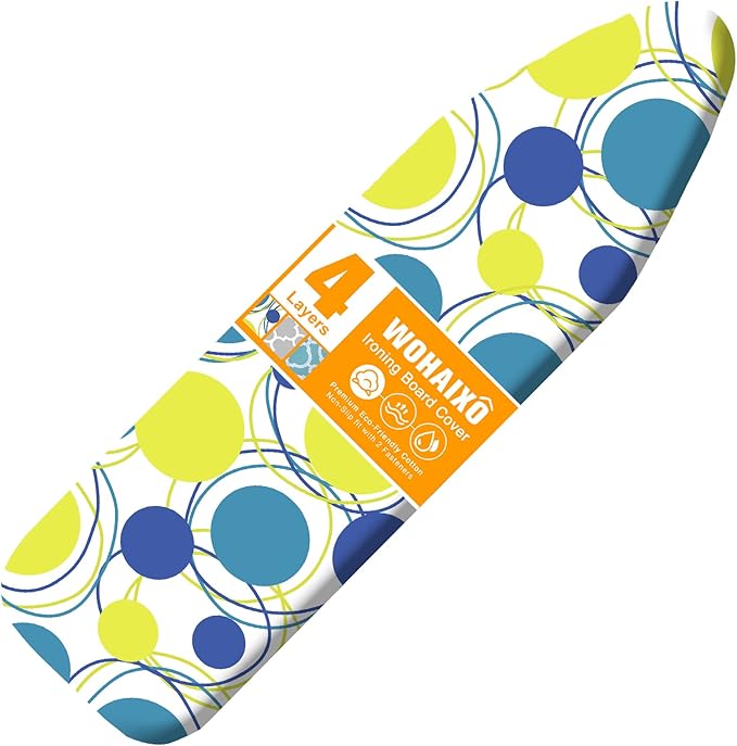 Ironing Board Cover and Pad, Standard Size 15" x 54" Iron Board Replacement