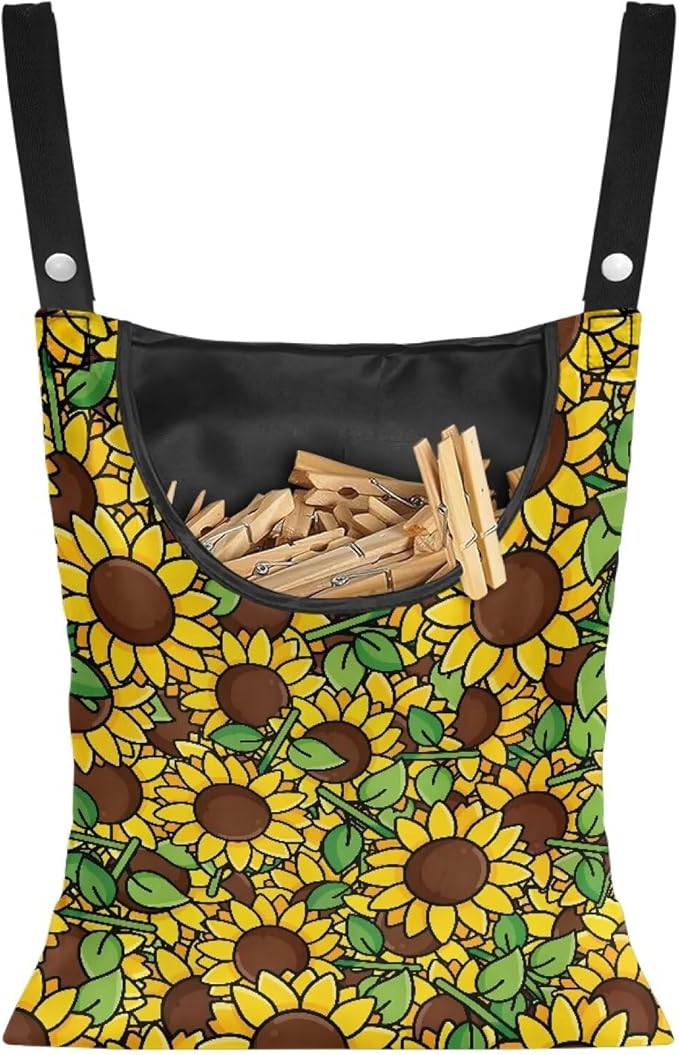 2 Pcs Clothes Pin Hanging Bag