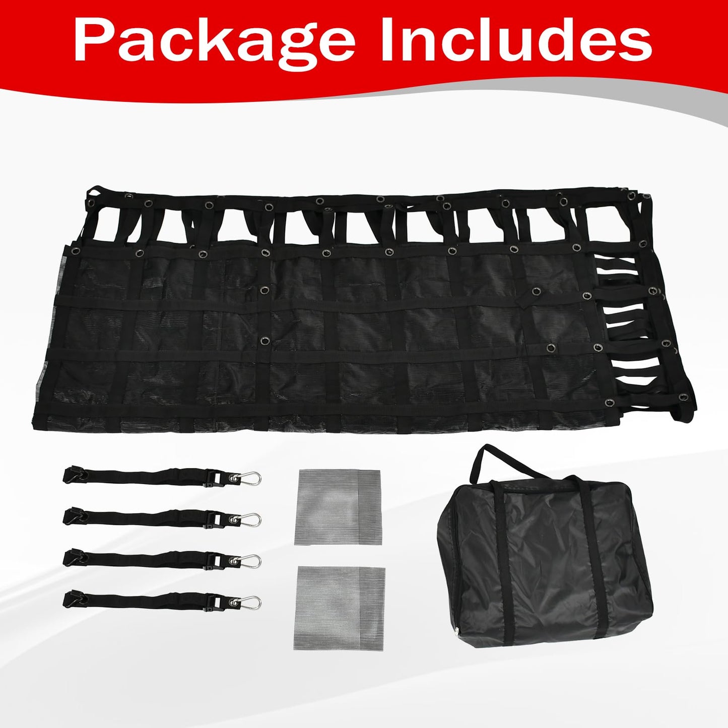 BIGREAT Heavy Duty 120" x 144" Truck Bed Cargo Net with Adjustable Cam Buckles & S-Hooks & Cross Strap,10' x 12' Cargo Net with 1500LBS Capacity for Pickup Truck Bed Trailer SUV Jeeps