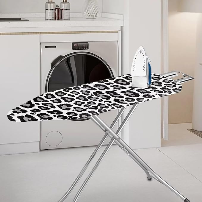 Black White Leopard Ironing Board Cover and Pad 15 X 54 Inch 3D Print Iron