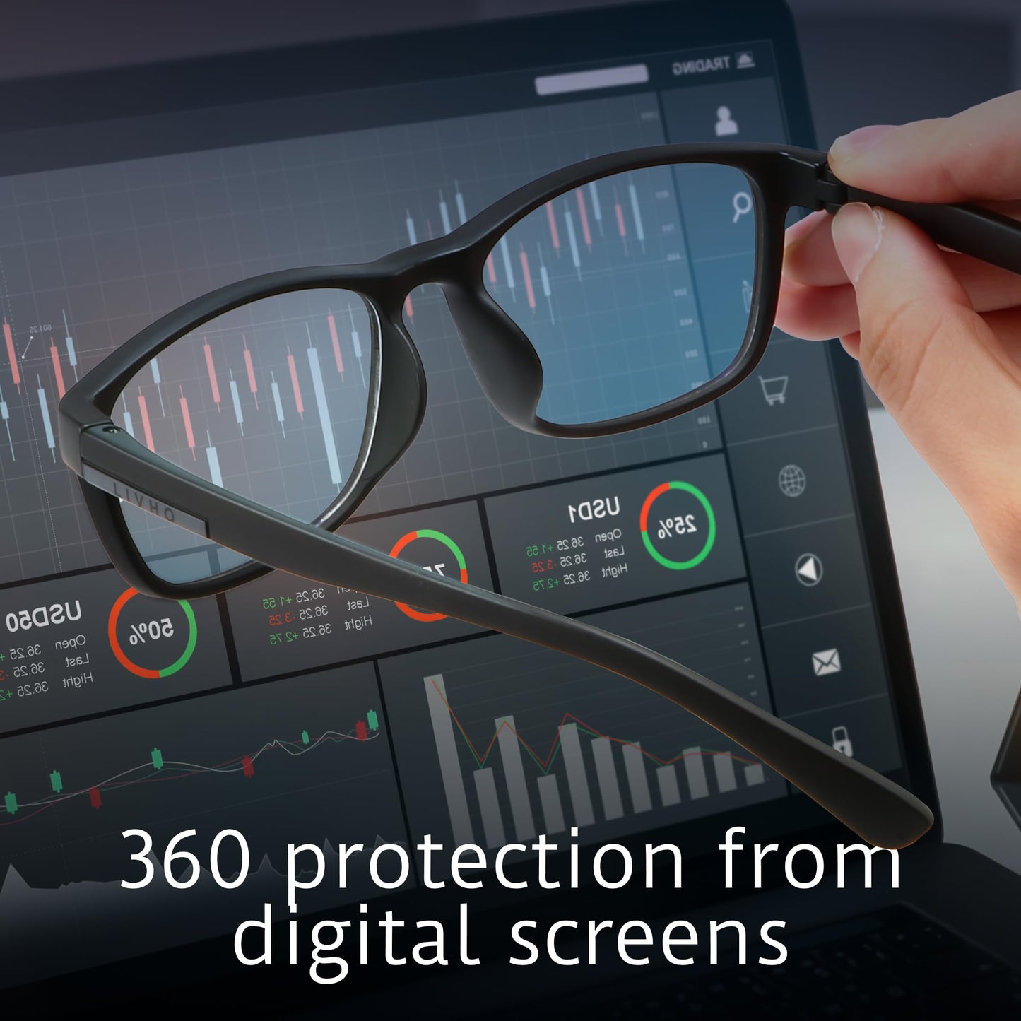 Anti Blue Light Glasses Men, Mens Blue Light Glasses With UV400 Protection, Fake Glasses For Computer Eye Strain