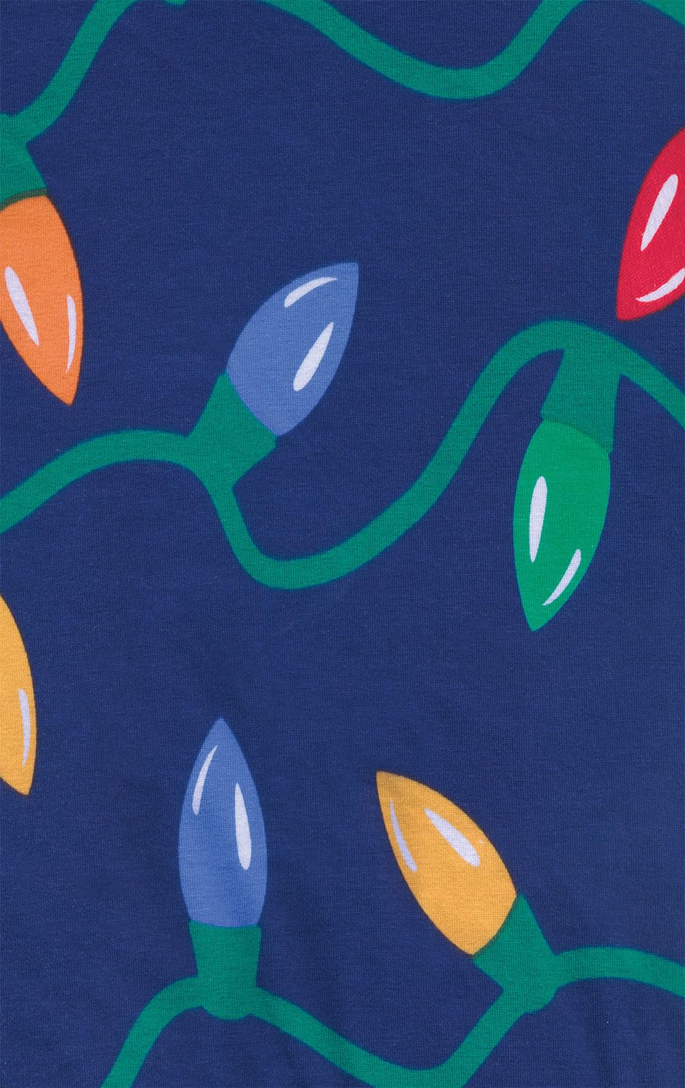 PajamaGram Matching Christmas PJs for Family, Christmas Lights, Womens L / 12-14 Blue
