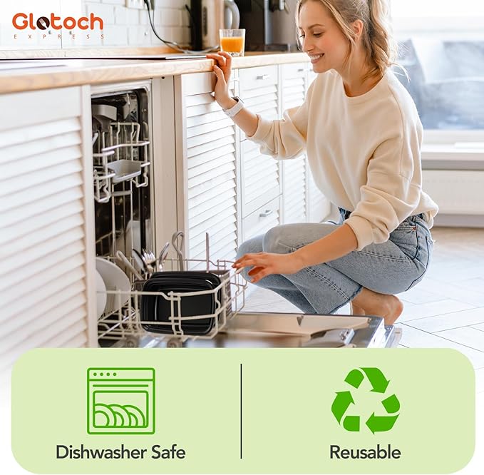 Glotoch 28oz Meal Prep Containers, 10 Pack Reusable Food Storage Containers