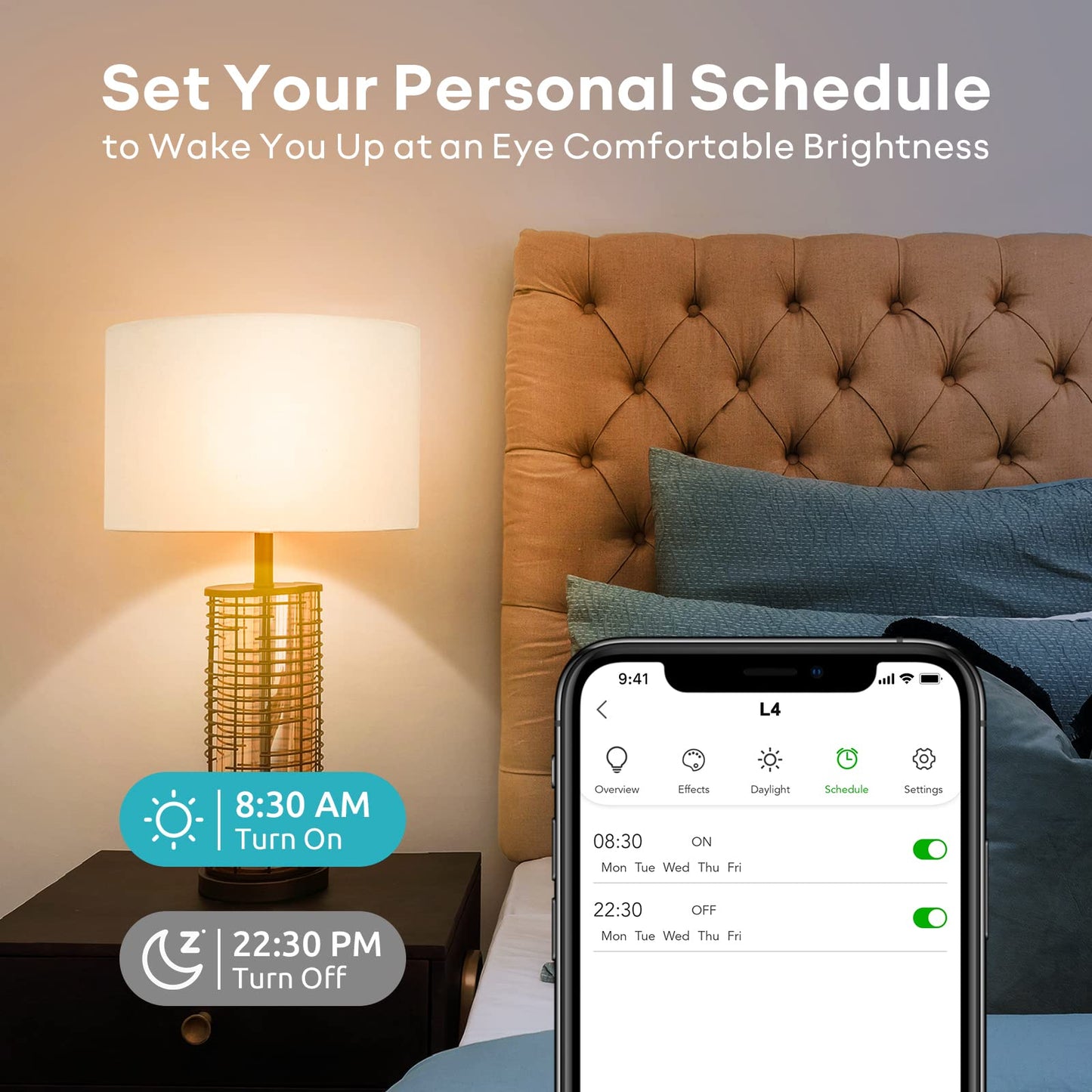 VOCOlinc Smart Light Bulb Works with Apple Homekit, Alexa, Google Home, Dimmable WiFi Smart Bulbs, 850 Lumens, E26 LED Smart Bulb 60 Watt Equivalent, A21, 2200K-7000K RGBW, 9.5W, 1 Pack