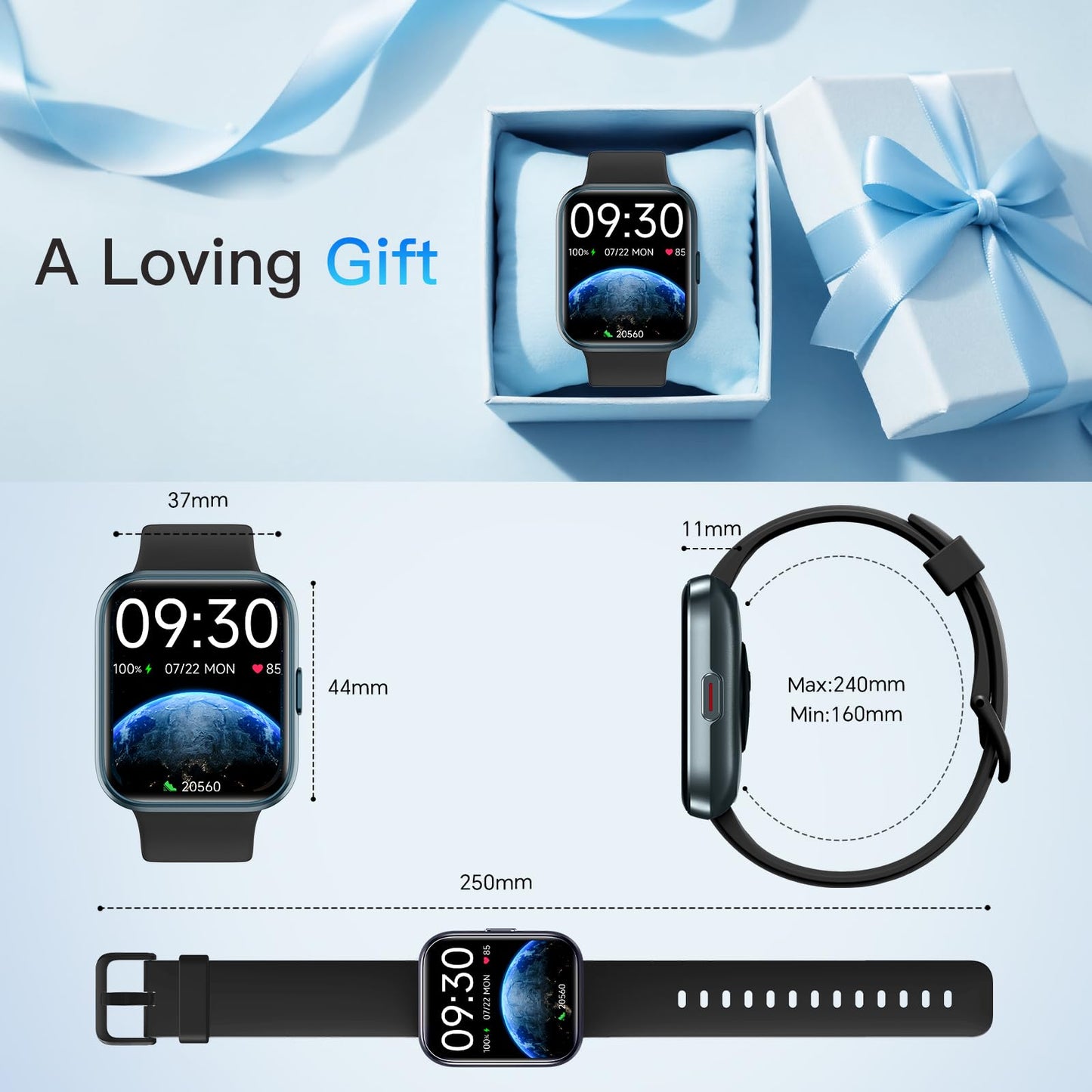 Smart Watch for Men Women (Answer/Make Call), Alexa Built-in, 1.8" Touch Screen Fitness Watch with SpO2 Heart Rate Sleep Monitor, 100 Sport, IP68 Waterproof Step Counter Smartwatch for iPhone Android