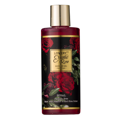 Valentine's Day Gift Basket for Her - Exotic Rose & Spa Bath & Body Set for Women, Anniversary & Birthday Gift with Body Scrub, Bubble Bath, Lotion & More