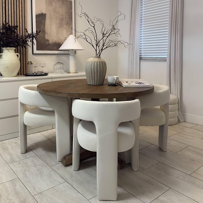 VESCASA Velvet Barrel Dining Chair