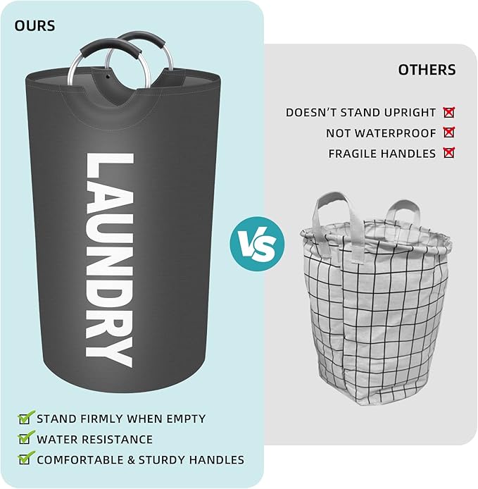 StorageRight 75L Large Laundry Basket, Laundry Hamper, Dirty Clothes Hamper