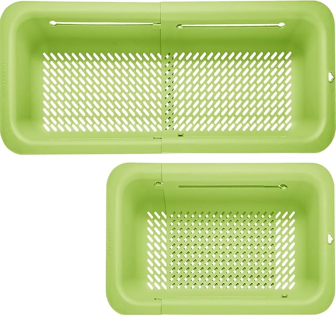 LASSHSWA Collapsible Colander for Kitchen, Over the Sink Strainer Basket for